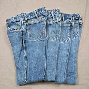 Wrangler FR Flame Resistant Slim Fit Denim Jeans 31x34 FOUR PAIRS